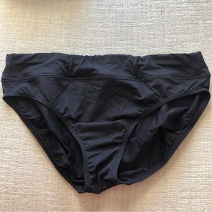 Land’s End Black Bikini Bottoms with Thick Waistband Size 12